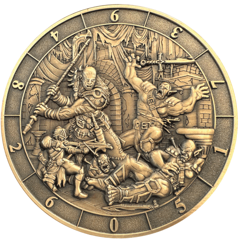 D10 Battle Scene Dice Coin